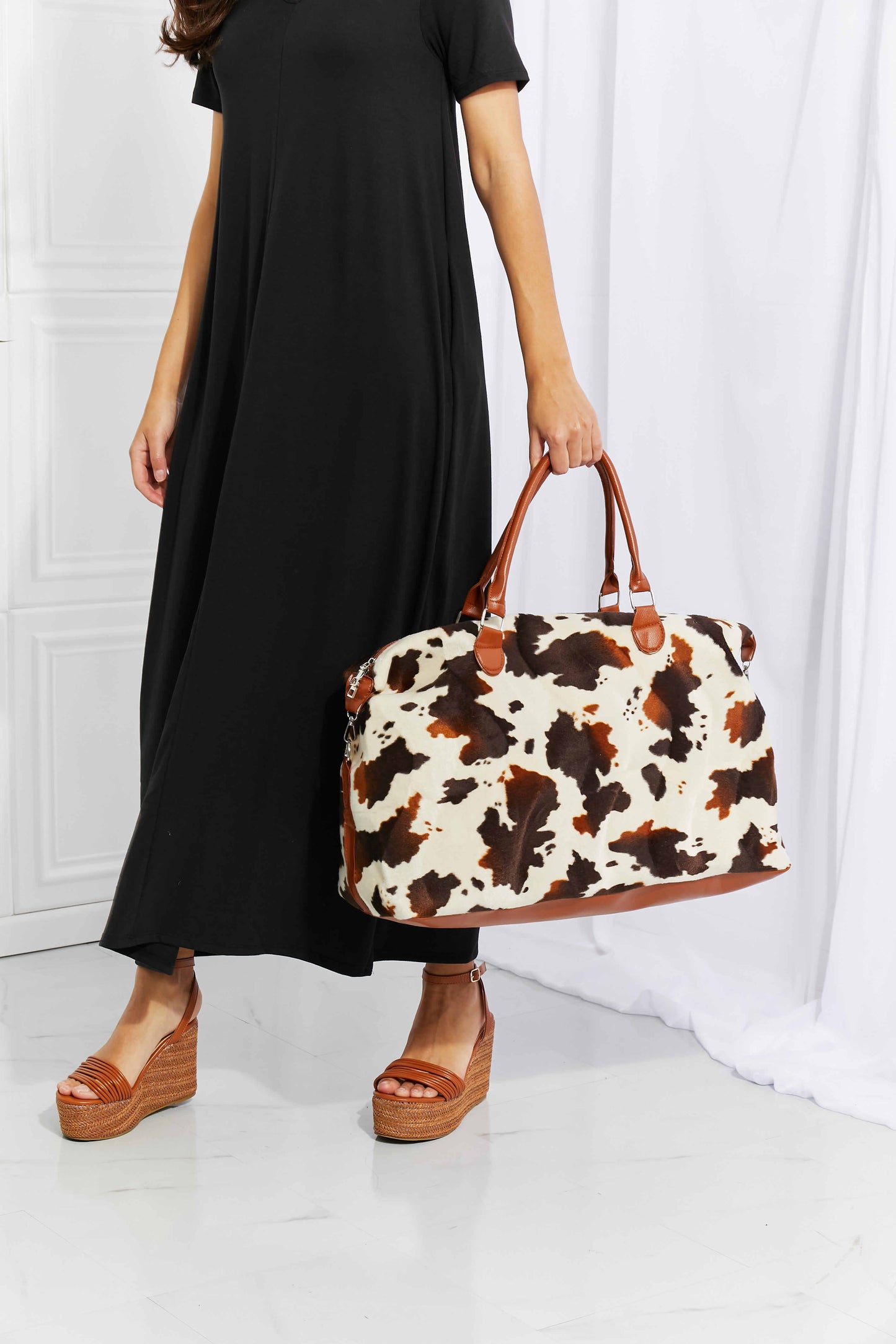 Animal Print Plush Weekender Bag